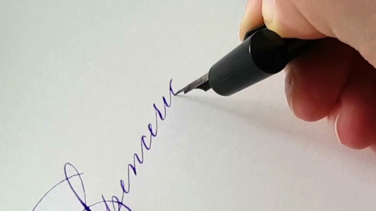Calligraphie - démonstration de Spencerian