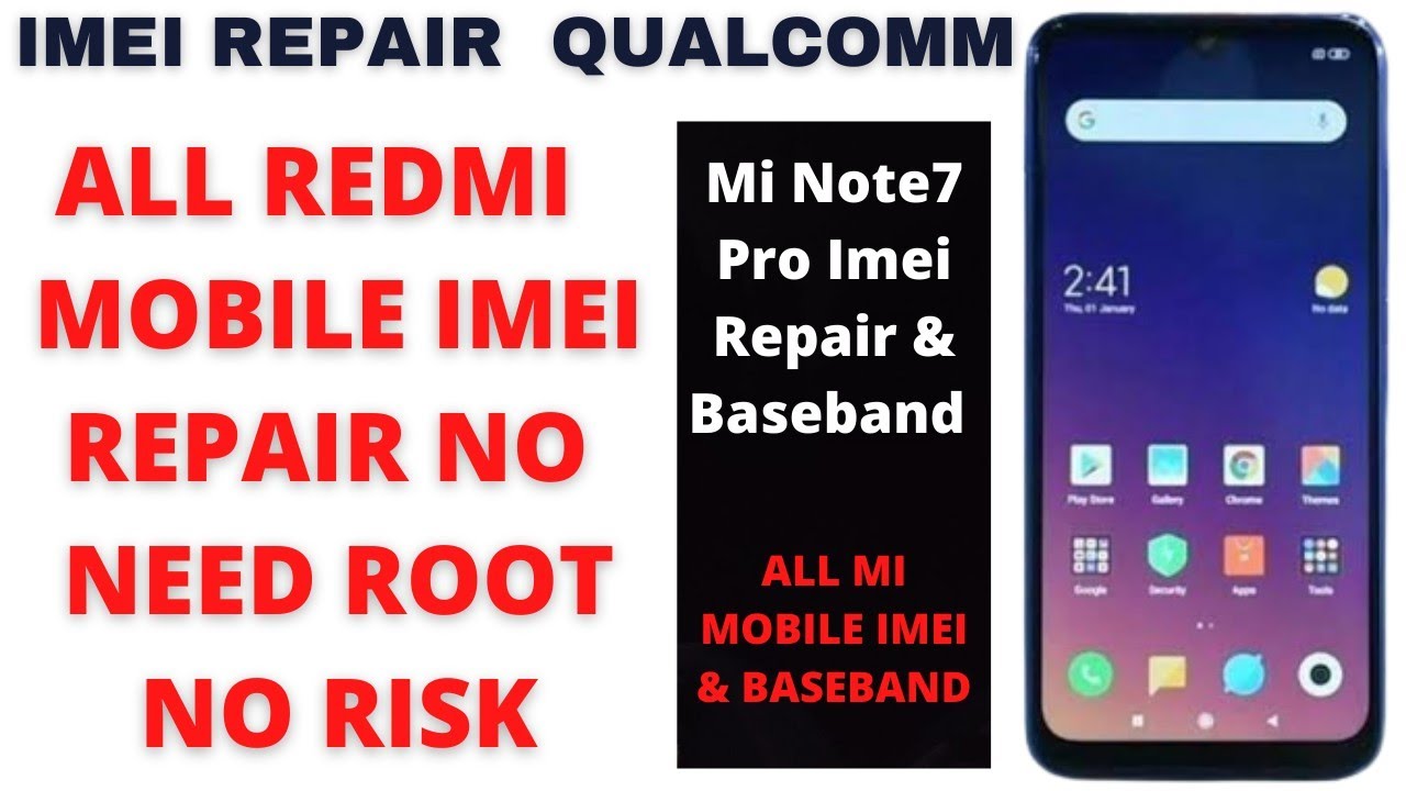 Mi Note 7 Pro imei Repair ( No Risk No Root ) All Mi Qcom Device's Repair Imei No.& UnknownBaseband
