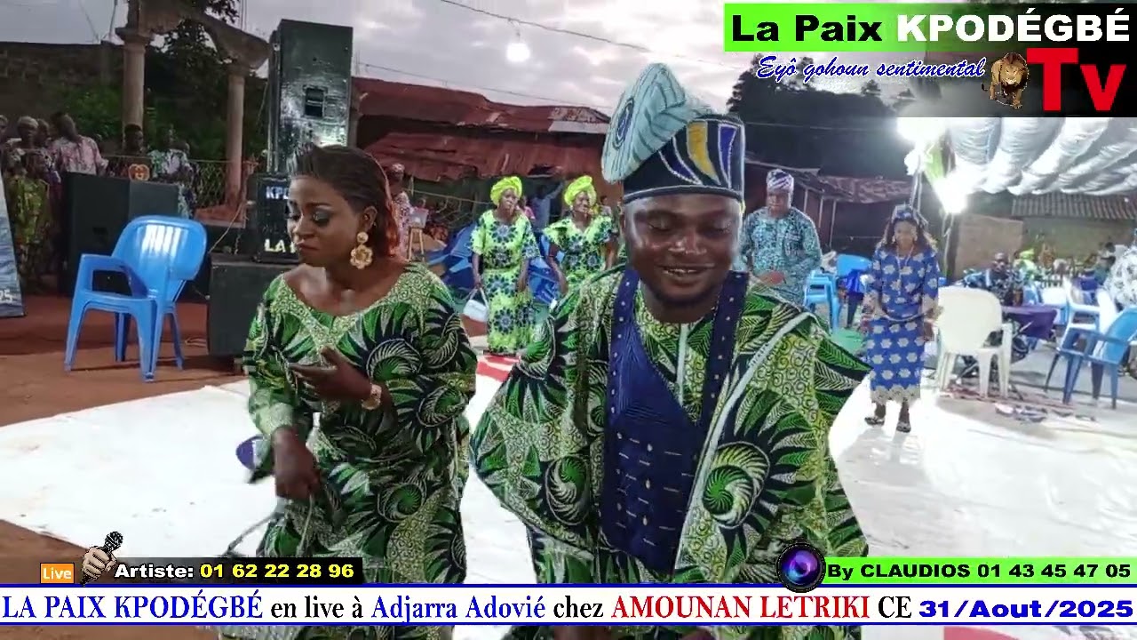 La Paix Kpodégbé en live à Adjarra chez AMOUNAN LETRIKI Partie 1