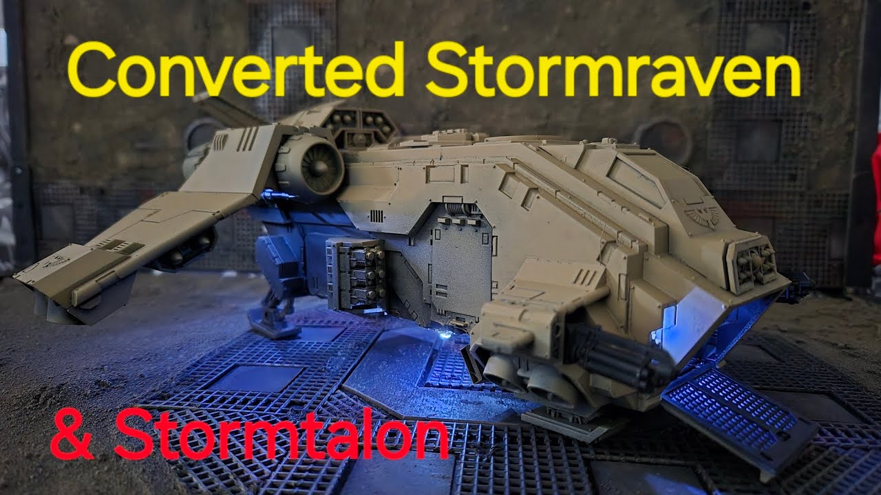 Converted Stormraven and Stormtalon for use as terrain in Killteam and Necromunda Warhammer 40k