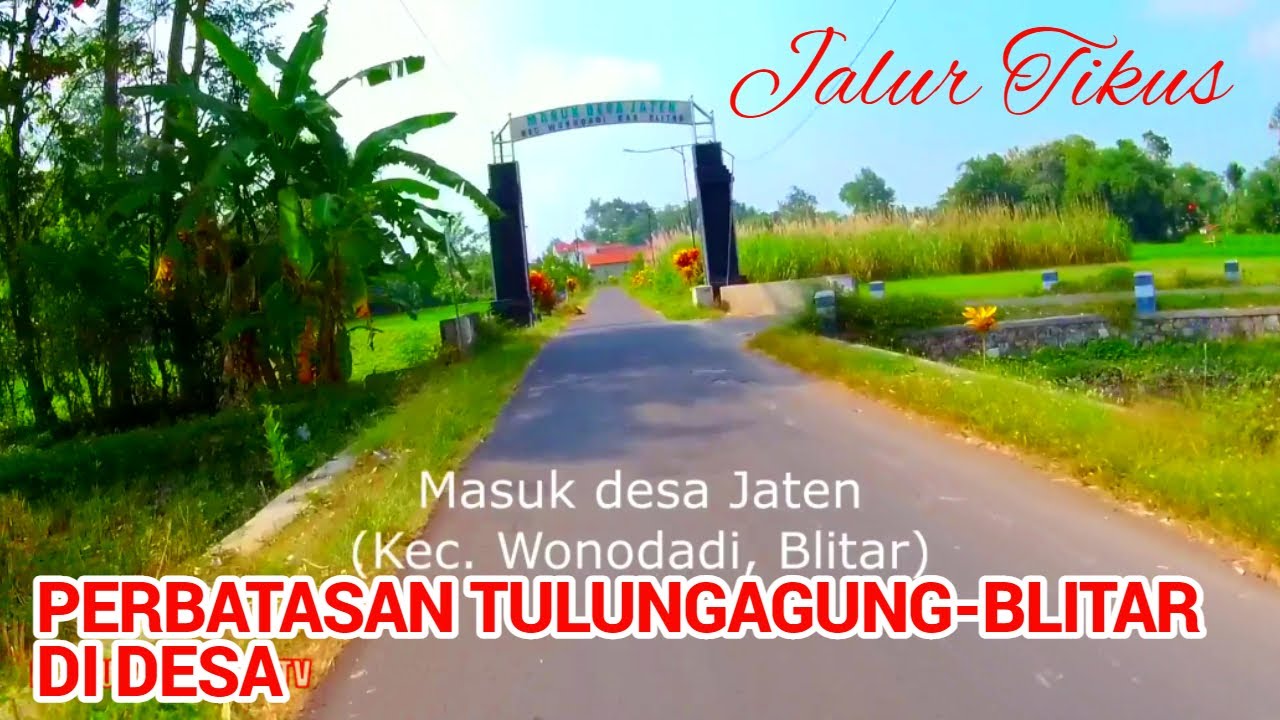 Jalan di Perbatasan Desa Pulerejo, Jaten, Padangan | Tulungagung-Blitar Alternative Road