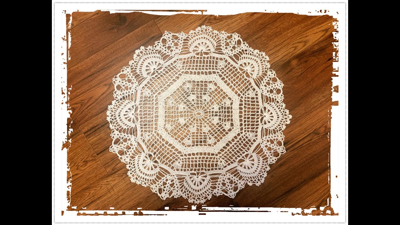 How to crochet octagon doily Part 2 of 2
