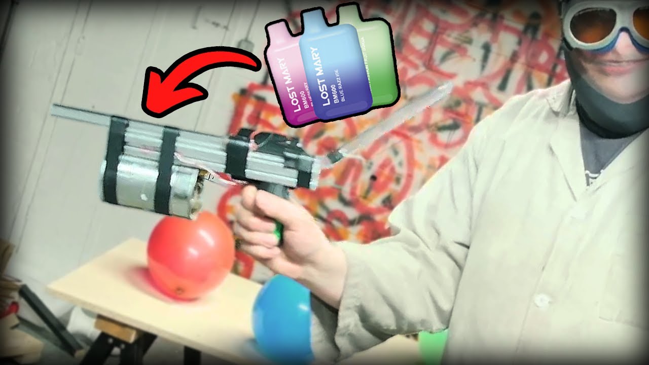 Making a LASER GUN powered by old VAPE BATTERIES