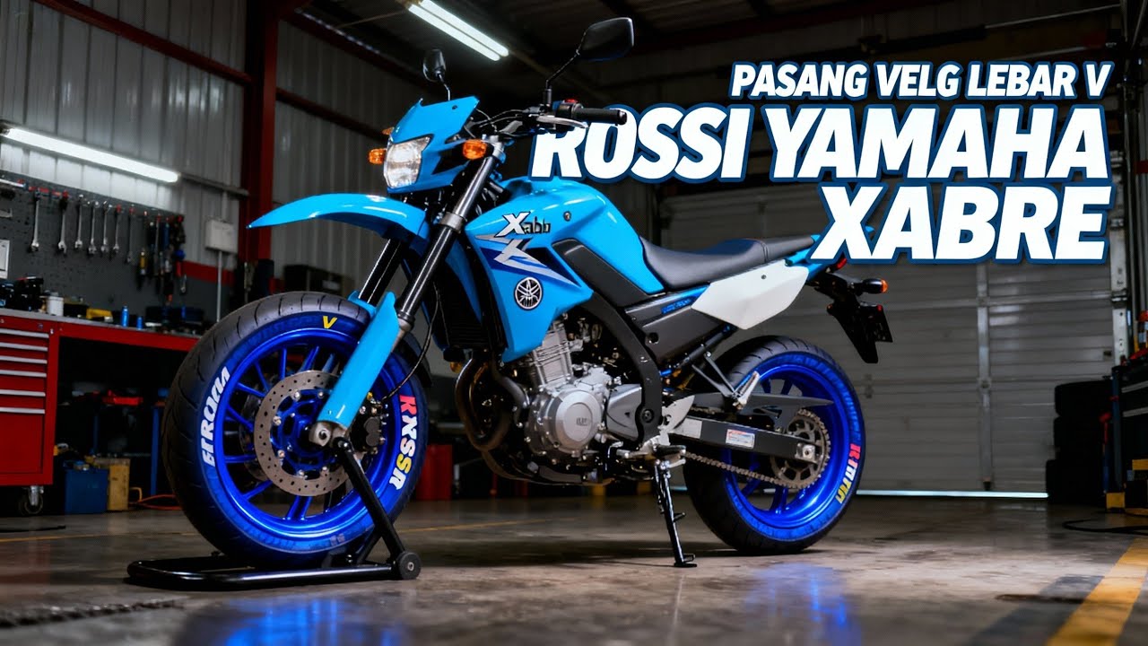 Cara pasang velg lebar v rossi di Yamaha Xabre / M Slaz
