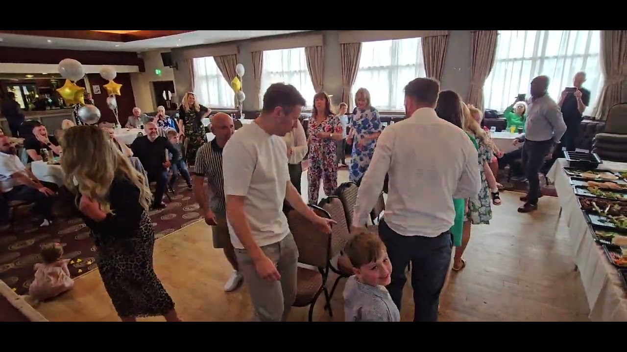 Silly adult musical chairs at Tommy's Christening, 2nd June 2024