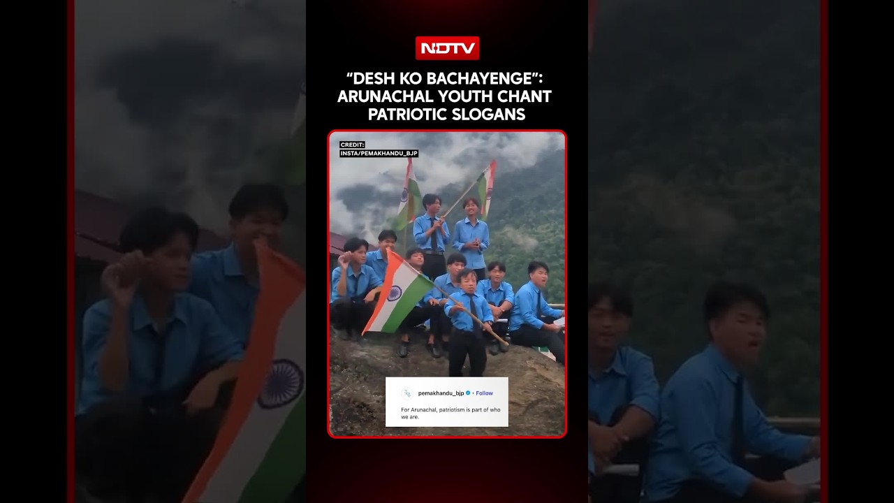 Flags In Hand, Arunachal Pradesh Students Chant Patriotic Slogans