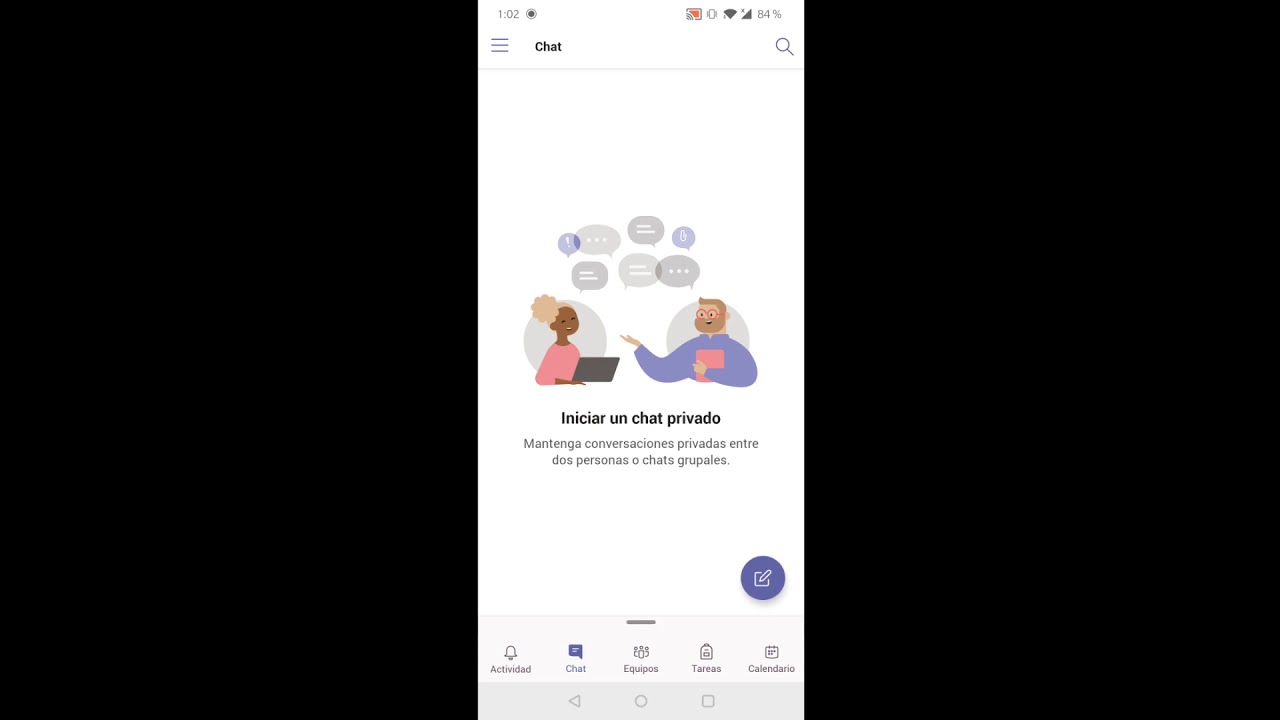 tutorial teams desde dispositivo m&oacute;vil