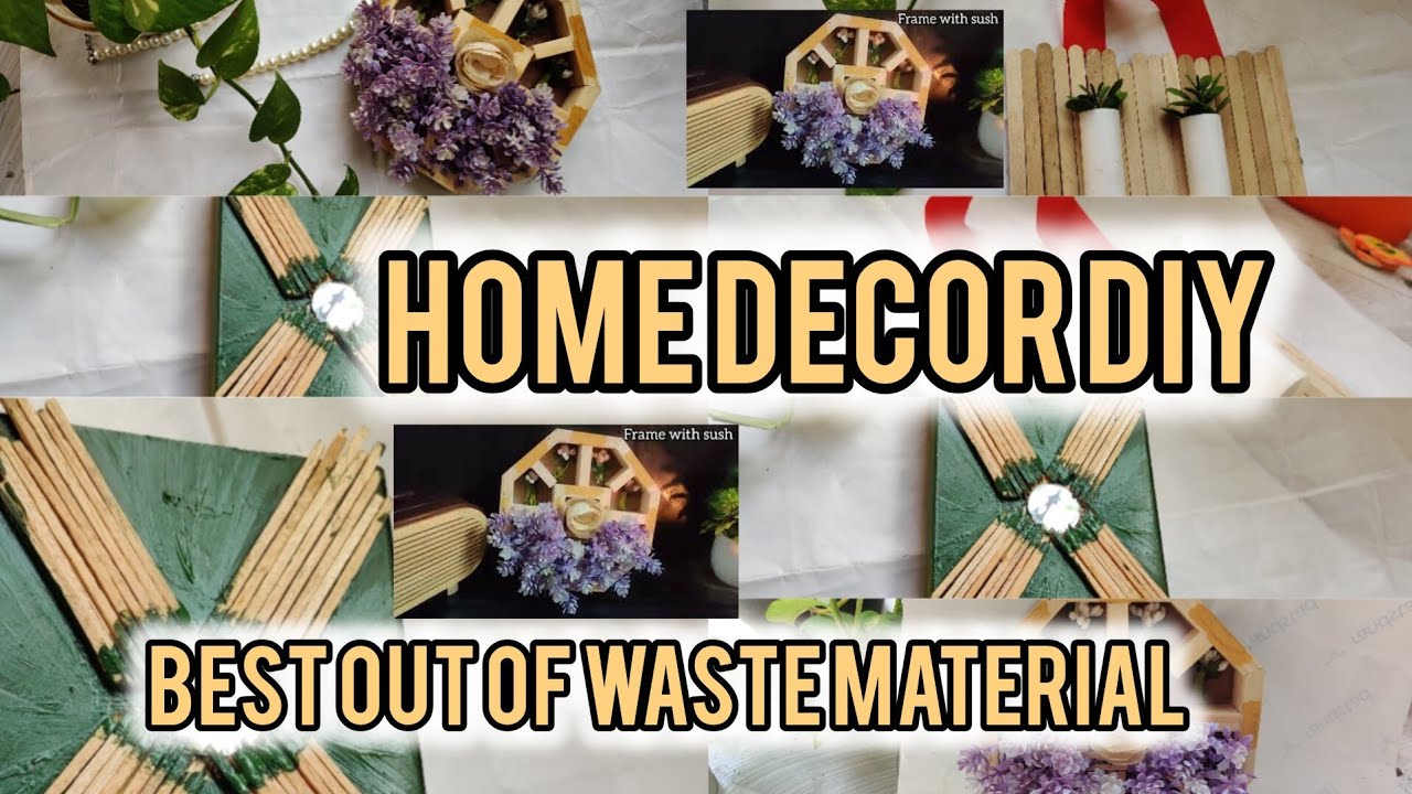 Quick and easy Home decor DIY form waste material ✳️✨#craft #reuse #diy#decor