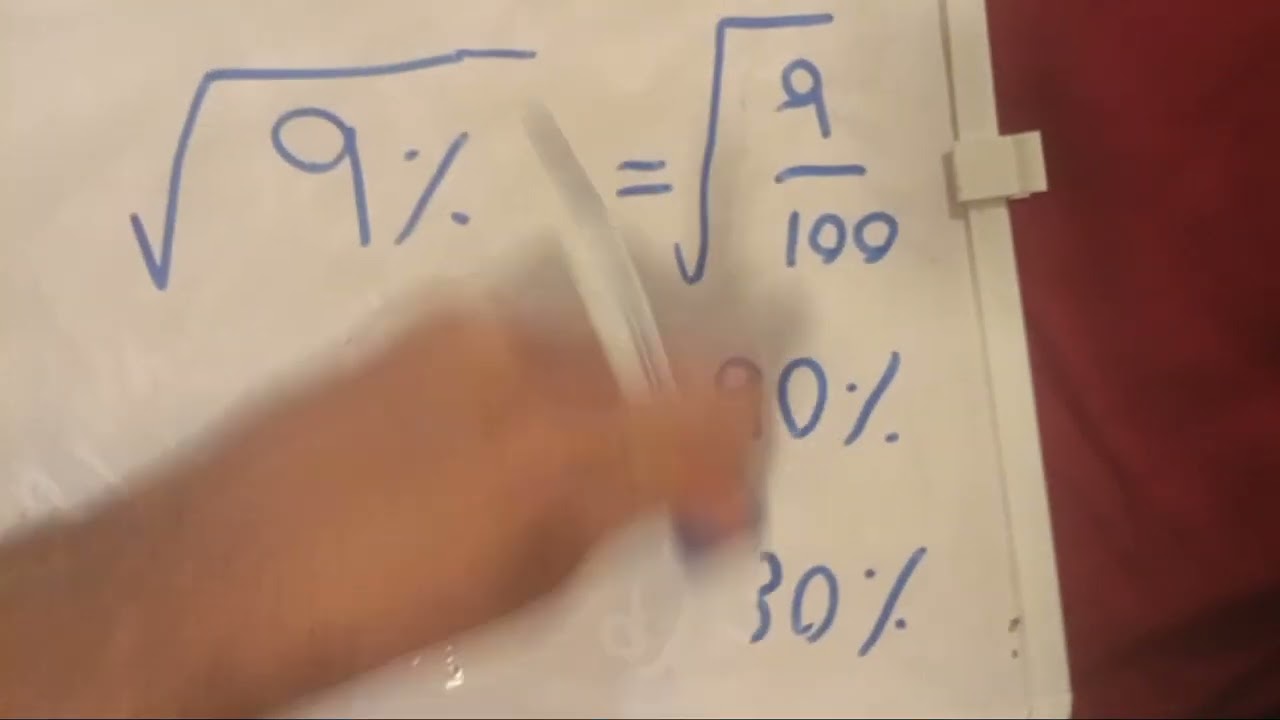 What is √9% ? #percentage #shortvideo #quiz #canadamaths 