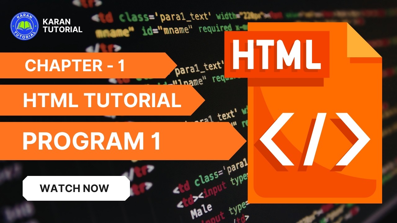 HTML Lecture 1 for Beginners | How to Create First HTML Program in Notepad & Run in Chrome