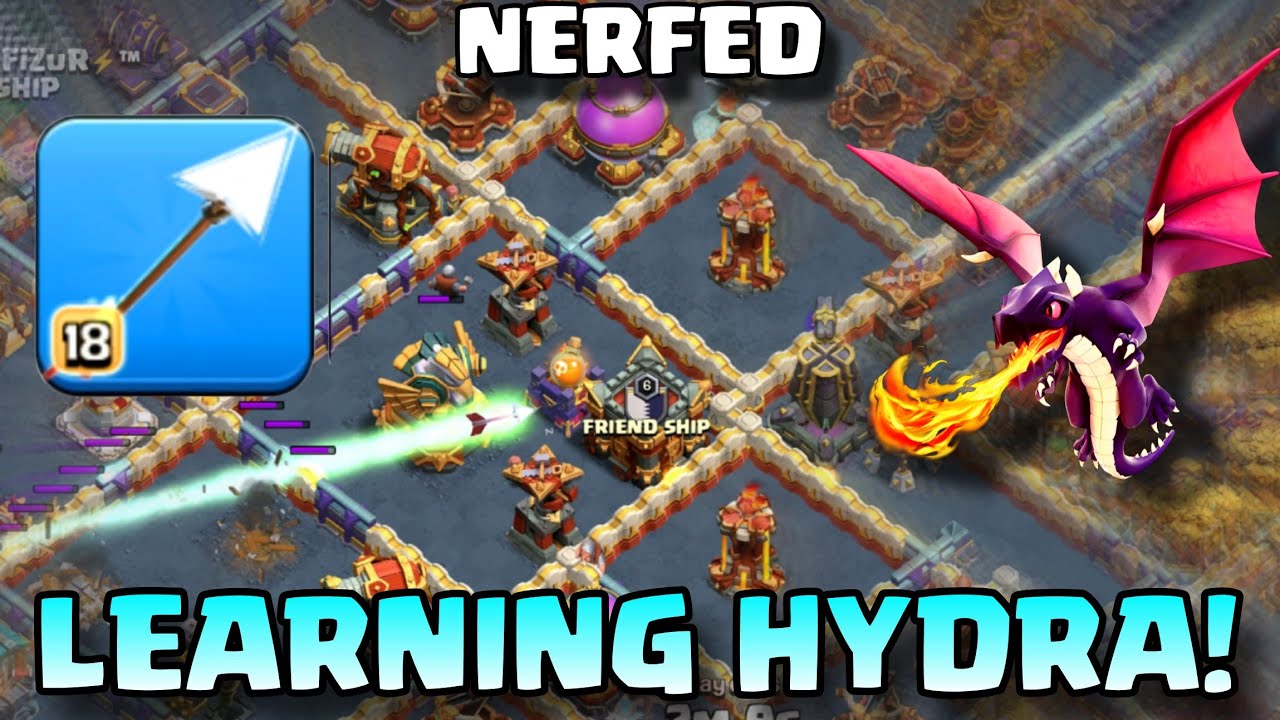 AFTER NERF | Easiest Th16 Hydra Attack Strategy! TH16 Dragon & Dragon Rider Hydra Wrecking Bases |