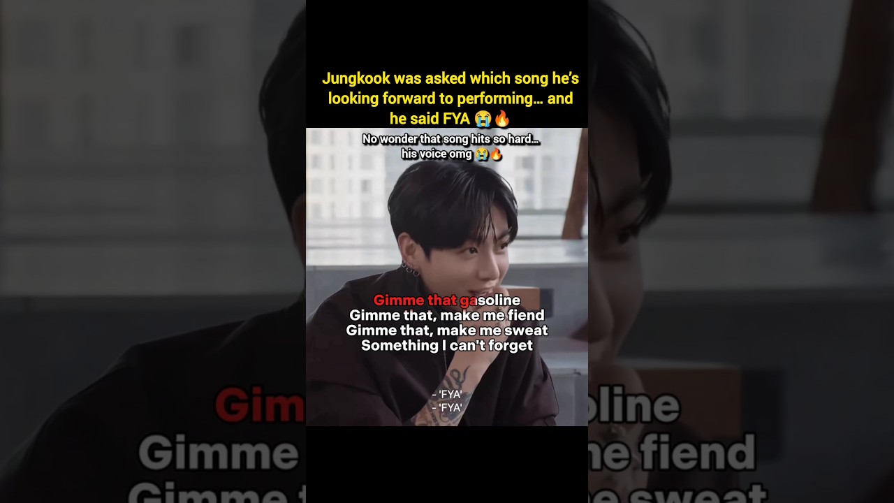 jungkook is excited to perform FYA #bts #jk #jungkook #shorts #youtubeshorts