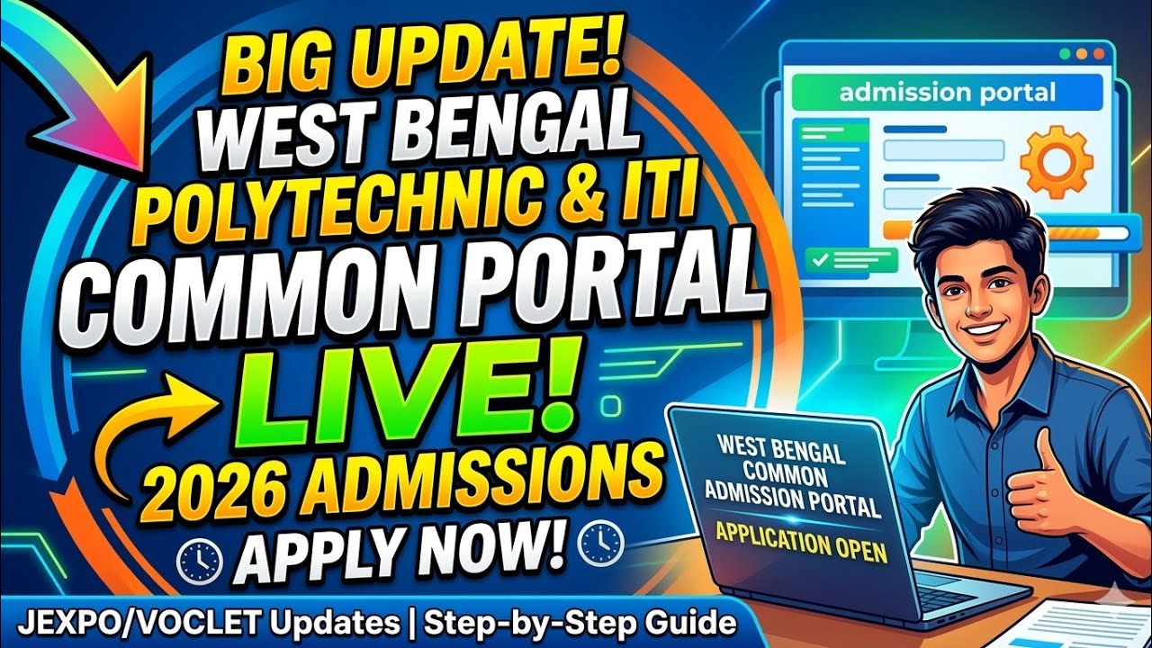 Big Update! West Bengal Polytechnic & ITI Common Portal Live for 2026 Admissions