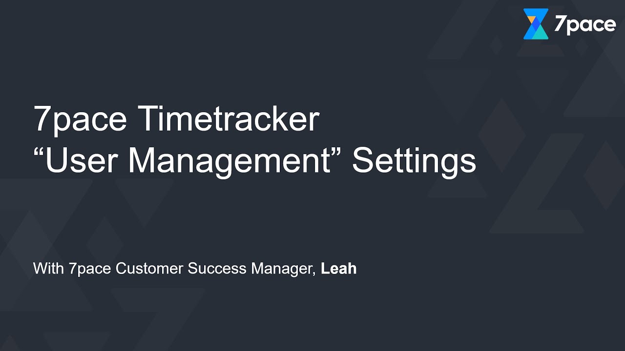 7pace Timetracker extension for Azure DevOps - User management Overview