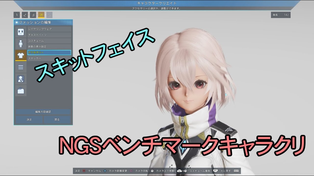 【PSO2NGS】ベンチマークテストスキットフェイスキャラクリ【エステ】【キャラクリ】