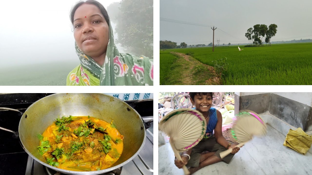 আজ সকালটা কুয়াশায় ঢাকা,মামার বাড়িথেকে বাচ্ছারা ফিরলো বাড়ি।
