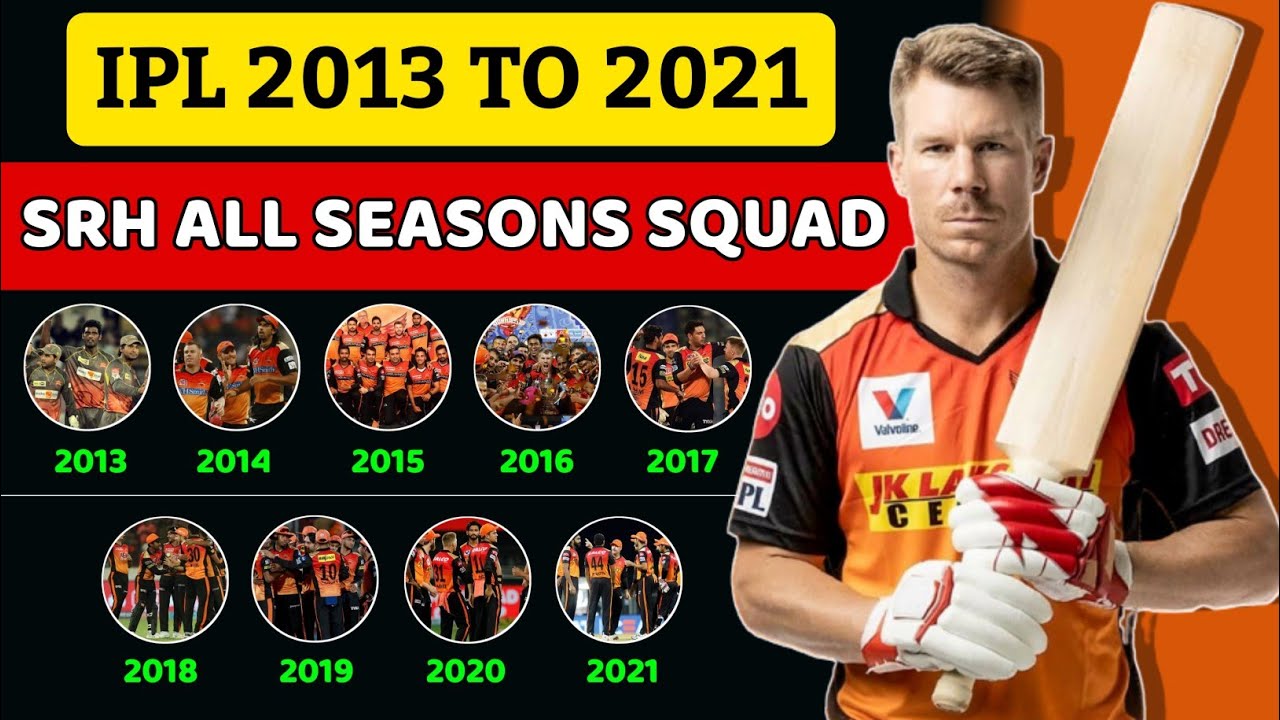 IPL 2013 To 2021 SRH All Seasons Squad | All Squad Of Sunrisers Hyderabad In IPL History | Hindi