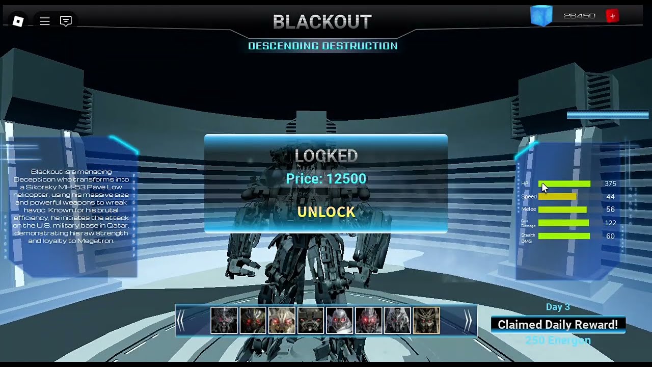 Transformers Crossfire: All Decepticons stats after the nerfs/balancing/buffs