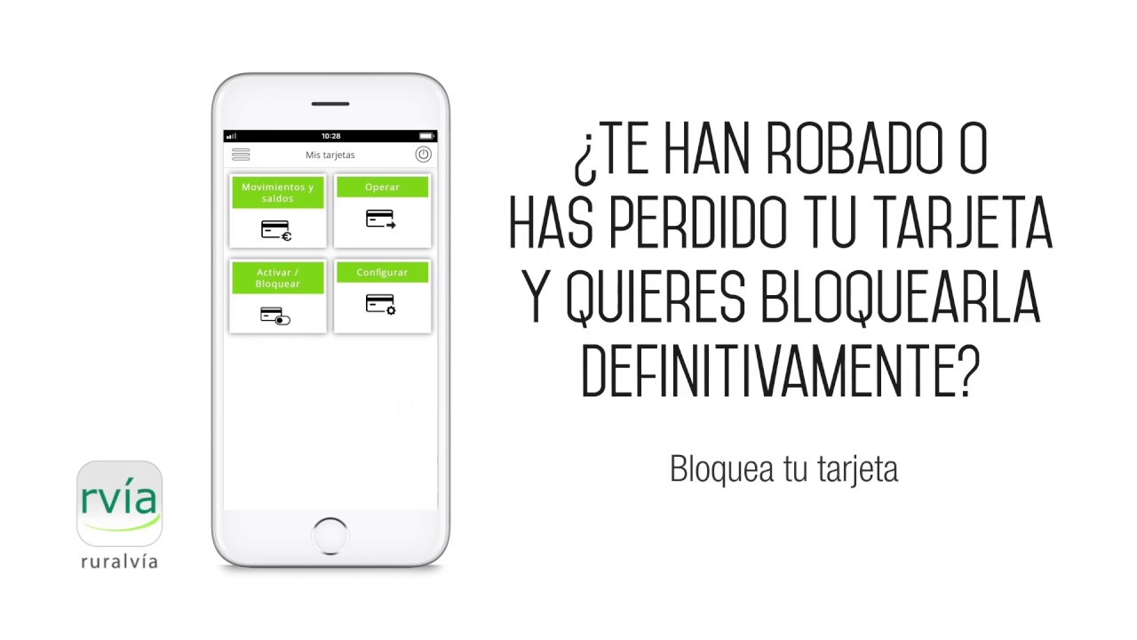 RURALVÍA MÓVIL -  Bloqueo tarjeta