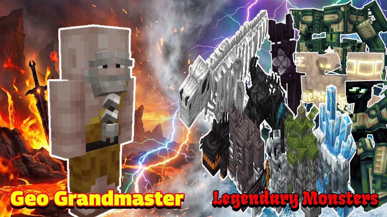 Geo Grandmaster VS Legendary Monsters | Minecraft |Mobs Battle