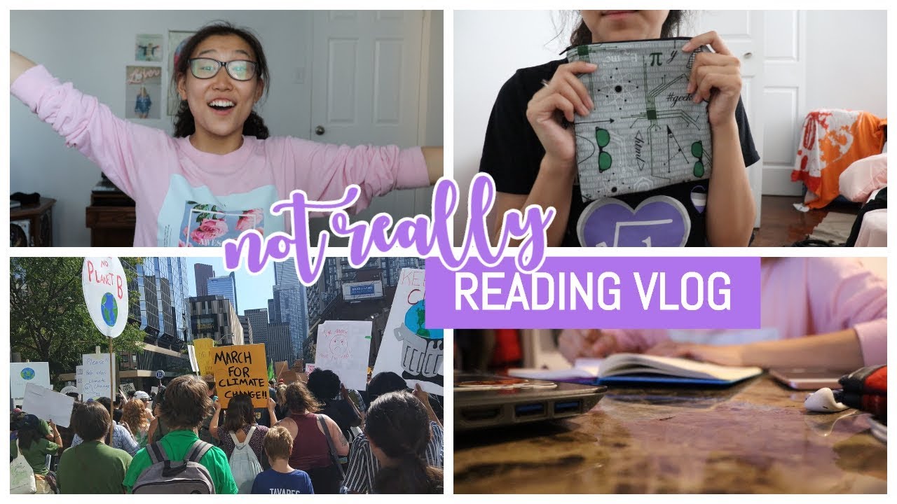 climate strike, zero waste discussion, Thunderhead | Not Really Reading Vlog Spetember 23-29