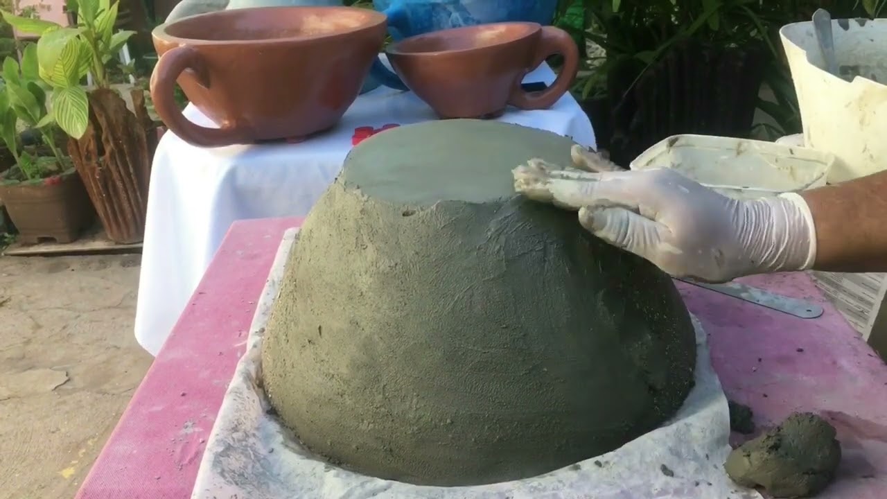 Como fazer um  vaso  xícara com massa de isopor ❤️