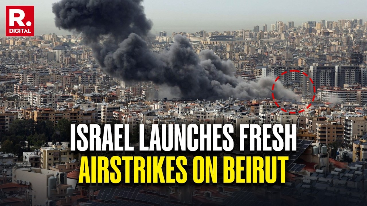 Israel Launches Fresh Airstrikes on Beirut After Hezbollah Fires Missiles; Plumes Of Smoke Rise