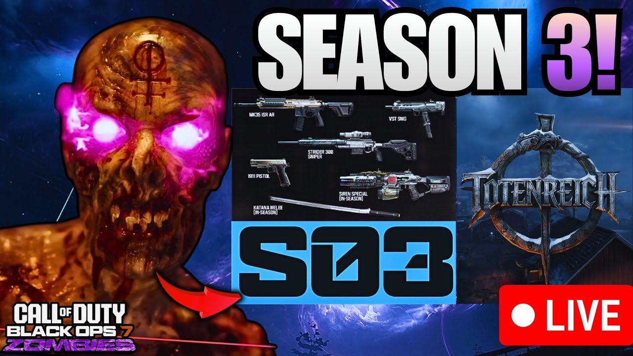 🔴 BLACK OPS 7 ZOMBIES: SEASON 3 IS HERE!! (COMPLETING THE BATTLE PASS!)