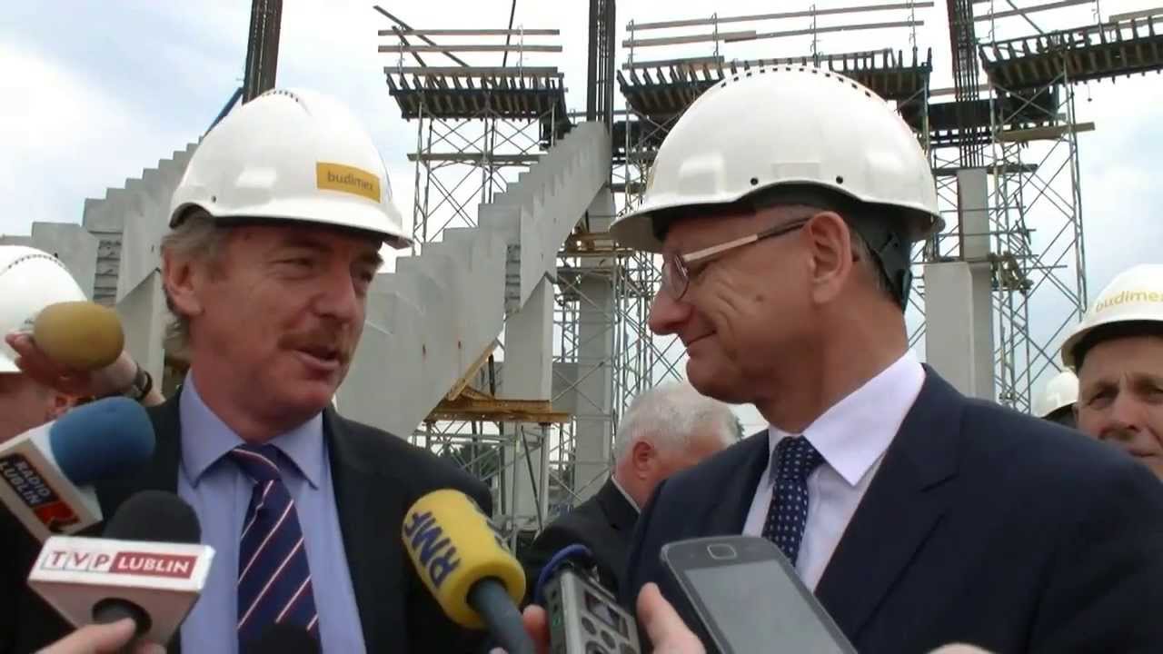 Wizyta prezesa PZPN na budowie stadionu w Lublinie
