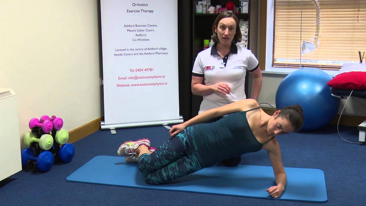 Side plank on knees
