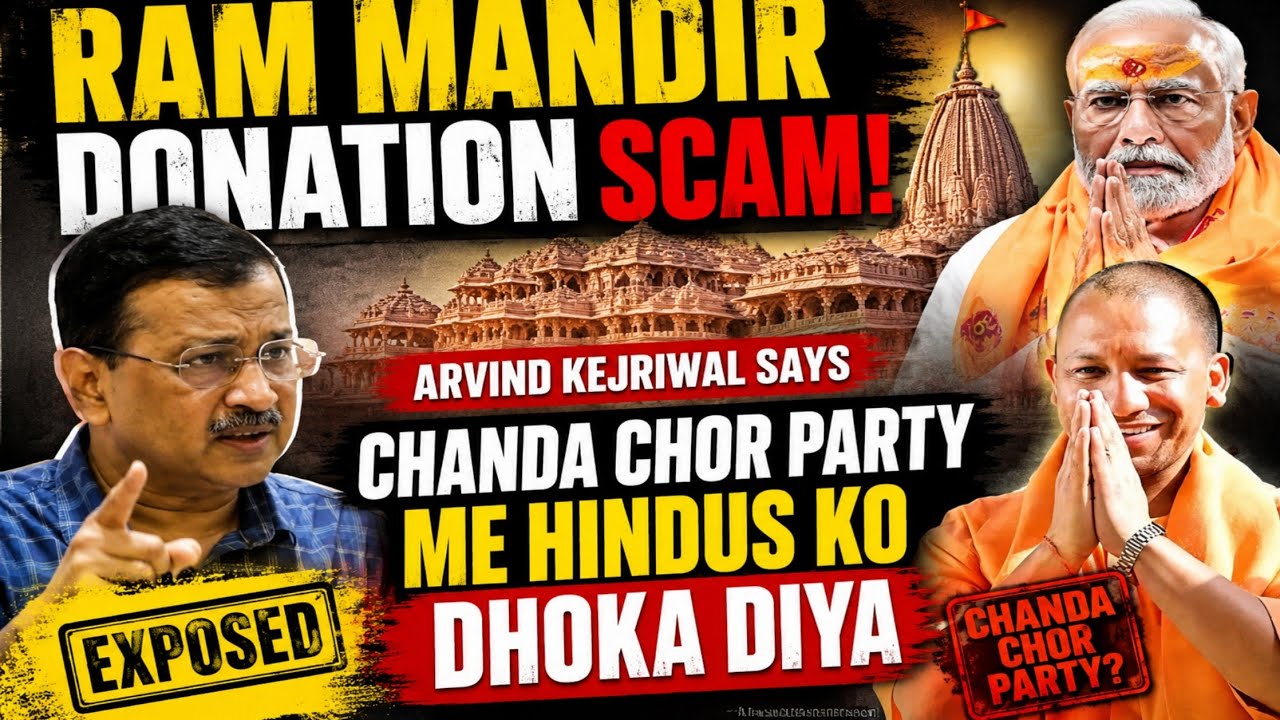 Ram mandir Scam Chanda Chor Party ne diya Dhoka Hinduo ke Says Arvind Kejriwal.