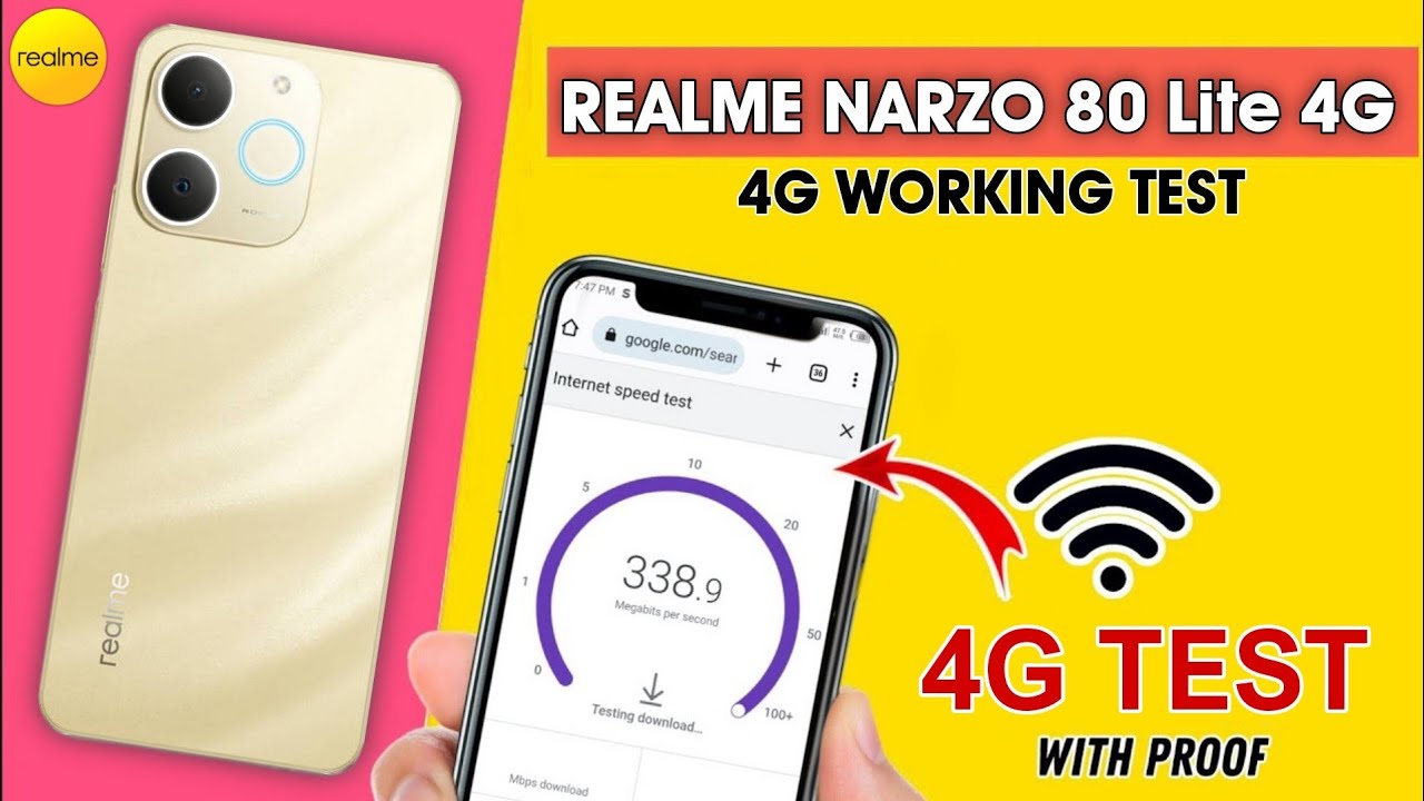 Тест скорости Realme Narzo 80 Lite 4G | Настройка Jio 5G и обзор скорости интернета🔥 | Реальный т...