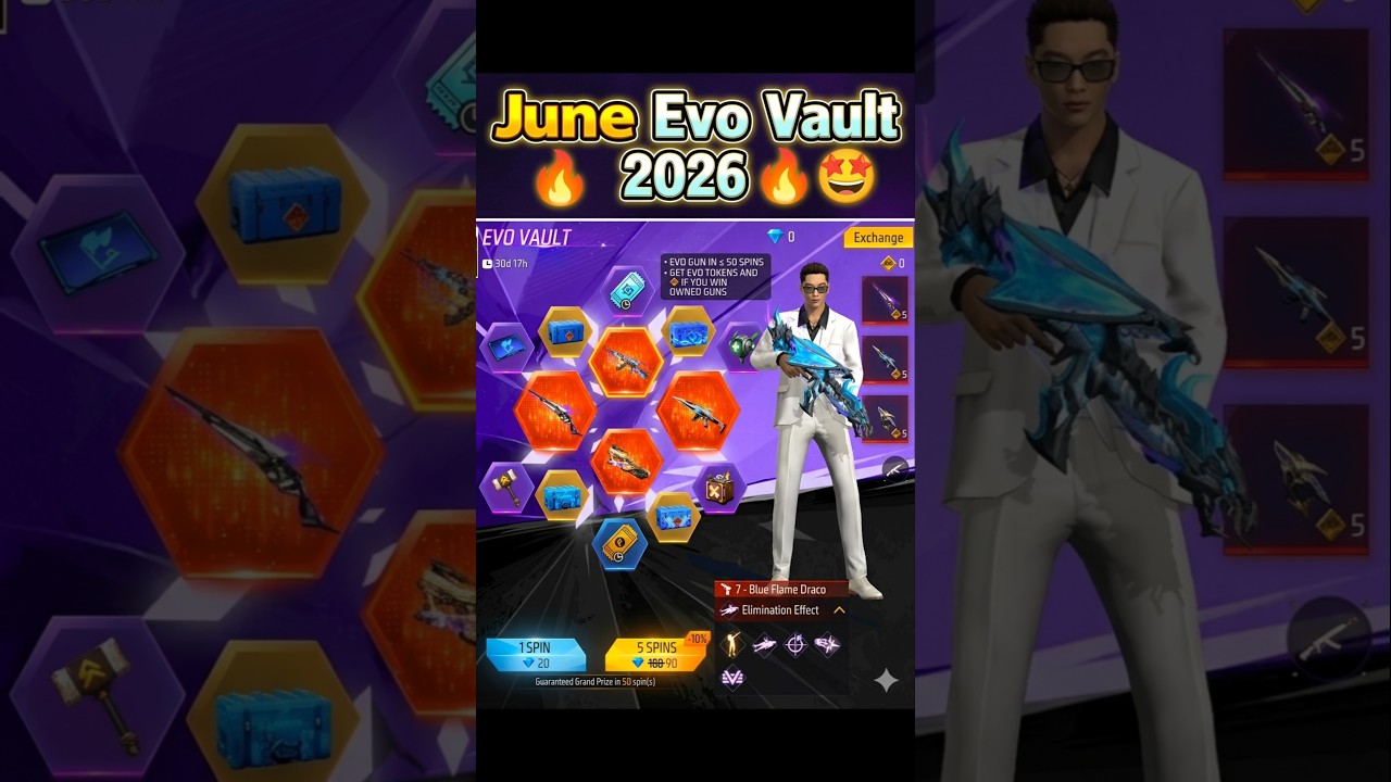 2 June Evo vault 2026🔥🤯 | next evo vault event | FF next evo vault | June Evo vault 2026 #shorts