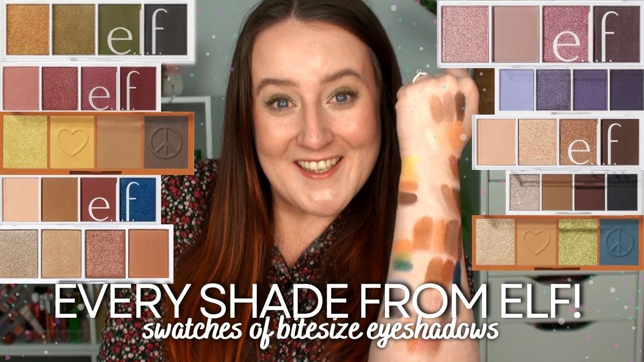 EVERY ELF BITESIZE EYESHADOW PALETTE! - Swatch & Review Of ALL E.L.F. Eye Shadows THE BEST AND WORST