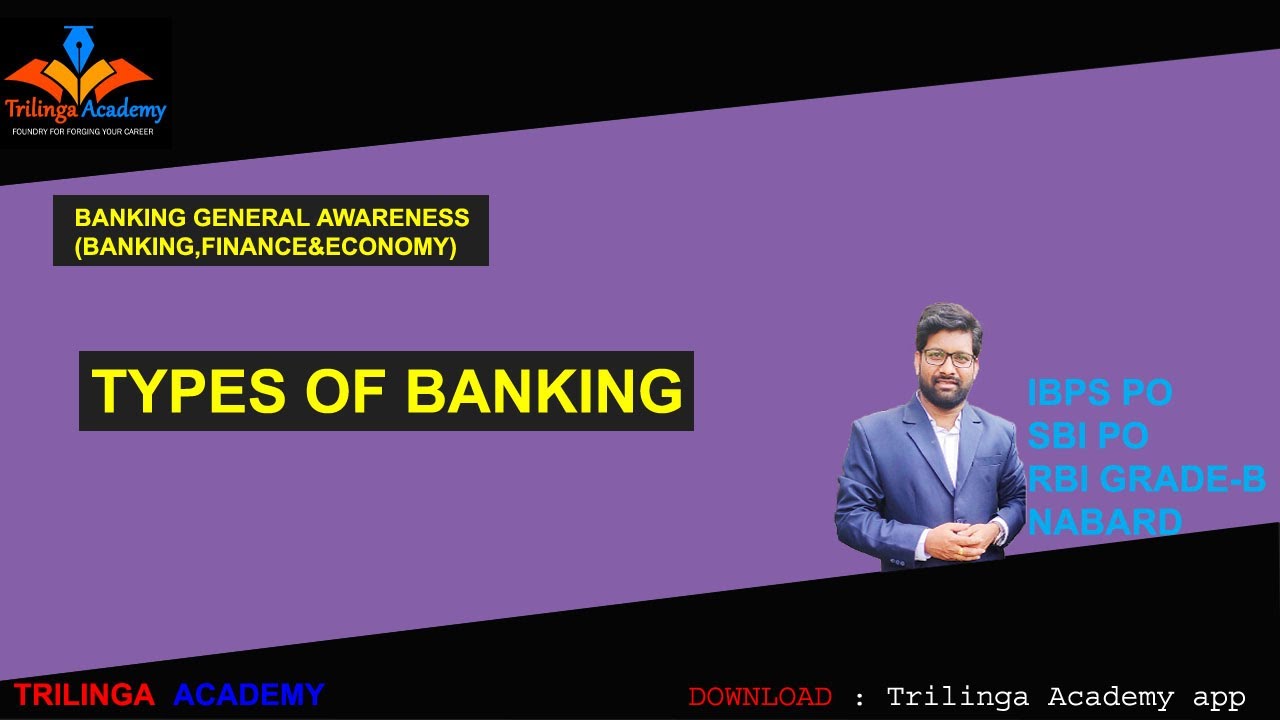 TYPES OF BANKING |BANKING GENERAL AWARENESS| BILINGUAL(TELUGU+ENGLISH)|SBI PO, IBPS PO|RABI GRADE-B|