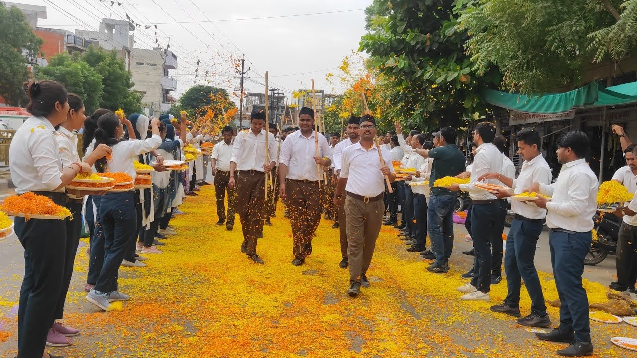 राष्ट्रीय स्वयंसेवक संघ स्थापना, विजय दशमी पर बिलाड़ा में निकाला भव्य पथ संचलन#bilaranews