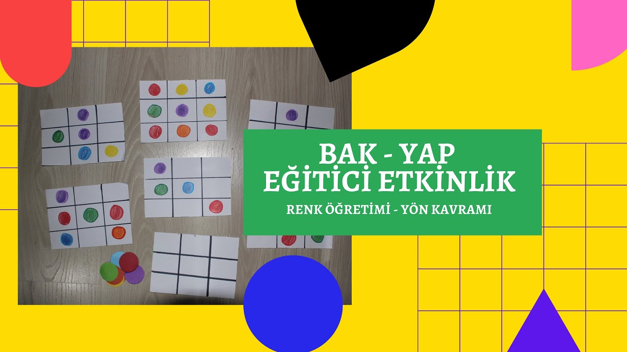 okul öncesi etkinlik (Renk kavramı, bak-yap oyunu)