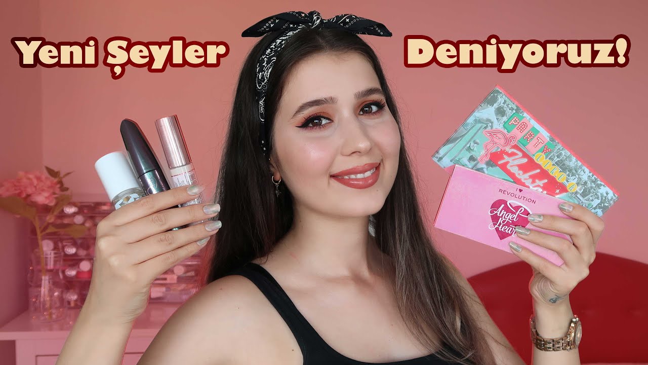 MAKYAJ KOLEKSİYONUMDA HİÇ DENEMEDİĞİM ÜRÜNLERLE MAKYAJ! 😍