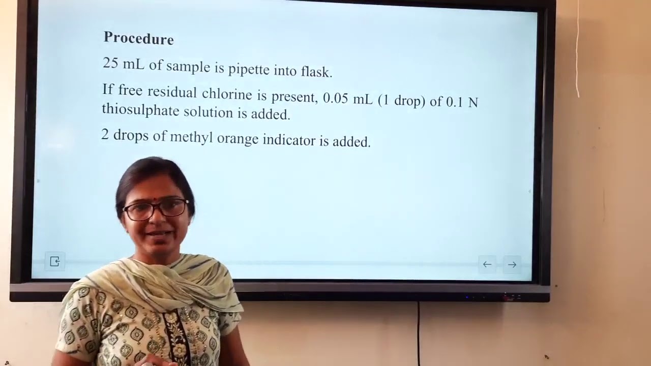 Determination of acidity in given water sample for M.Sc. final