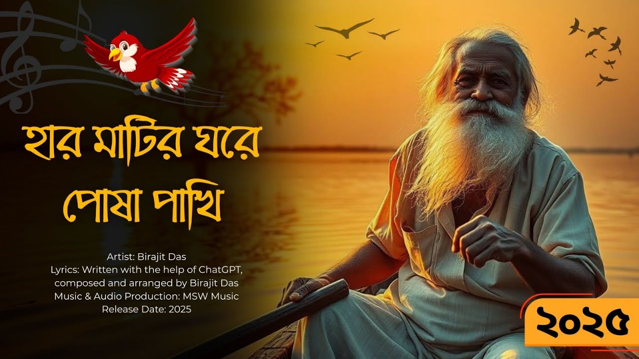 Har Matir Ghore Posa Pakhi (হার মাটির ঘরে পোষা পাখি) | New Baul Song 2025 | Bangla Folk Music