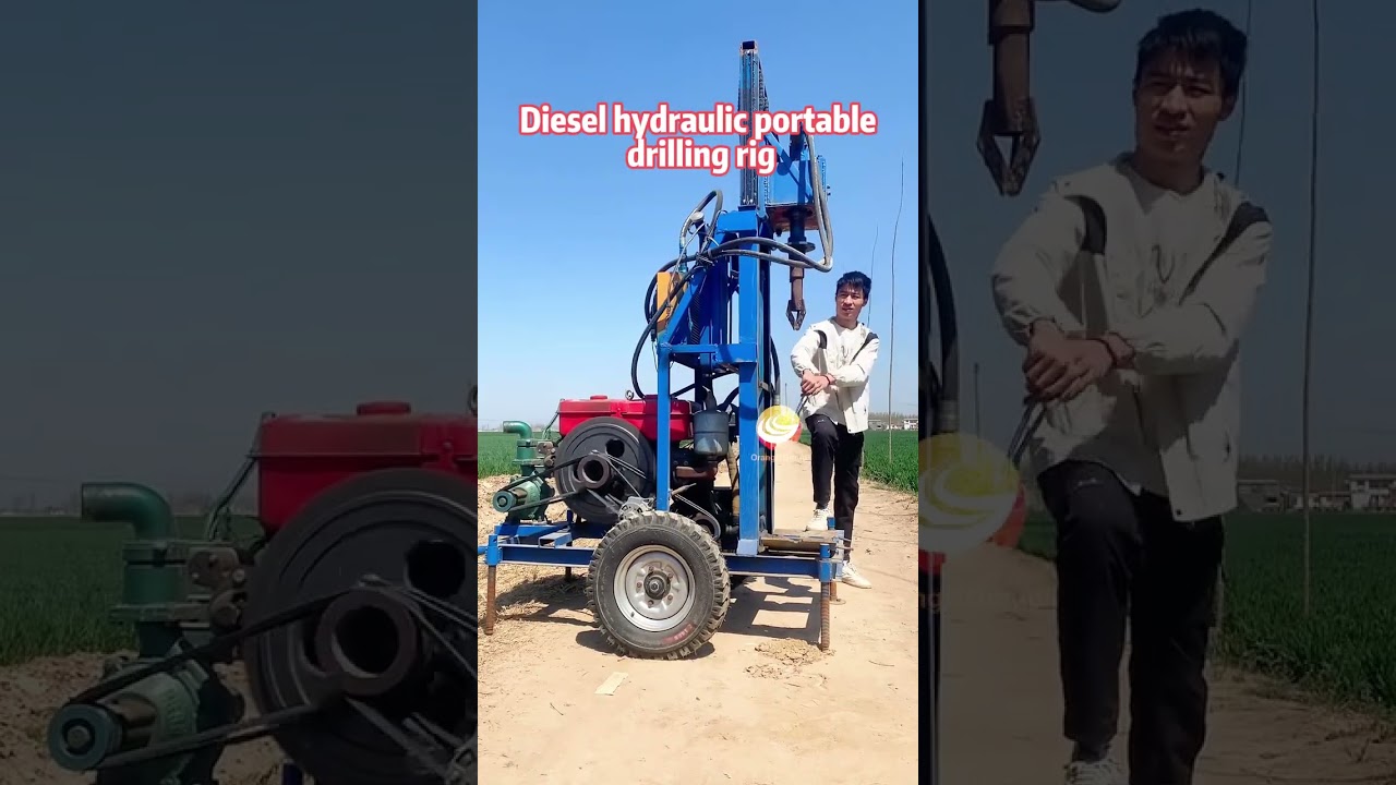 Diesel hydraulic portable drilling rig