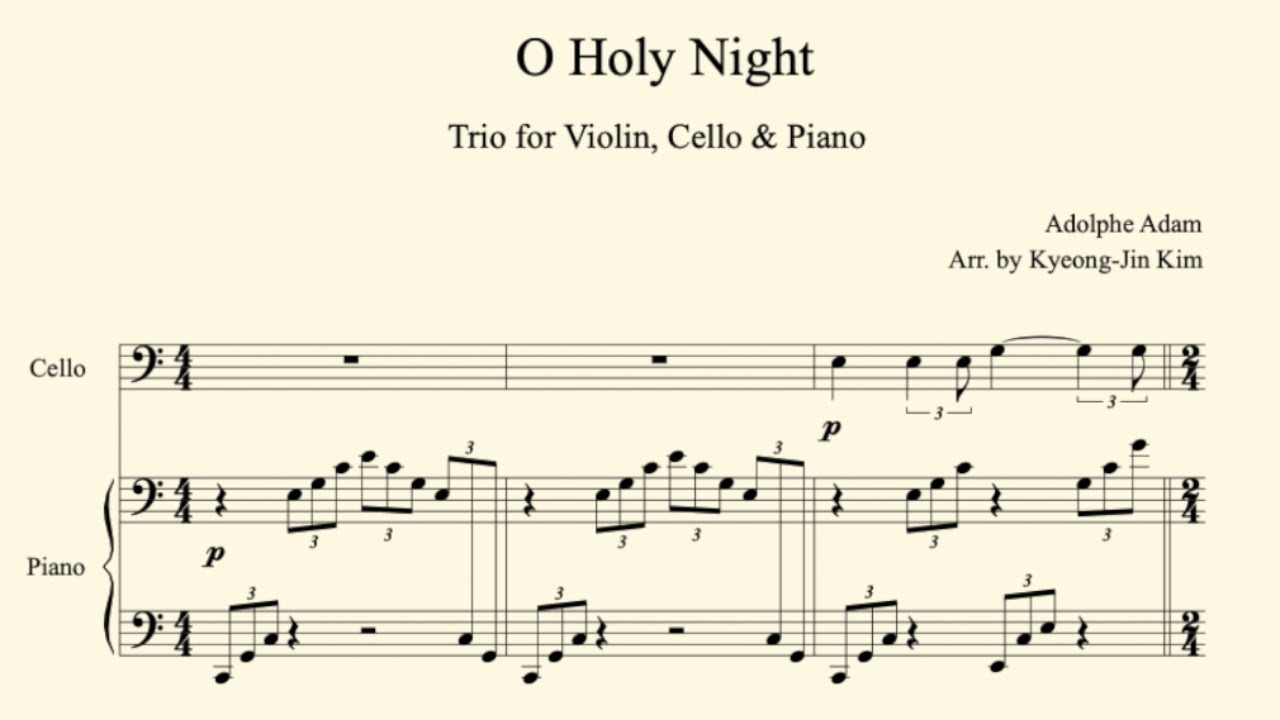[피아노 트리오] O Holy Night I Piano Trio I Violin, Cello & Piano