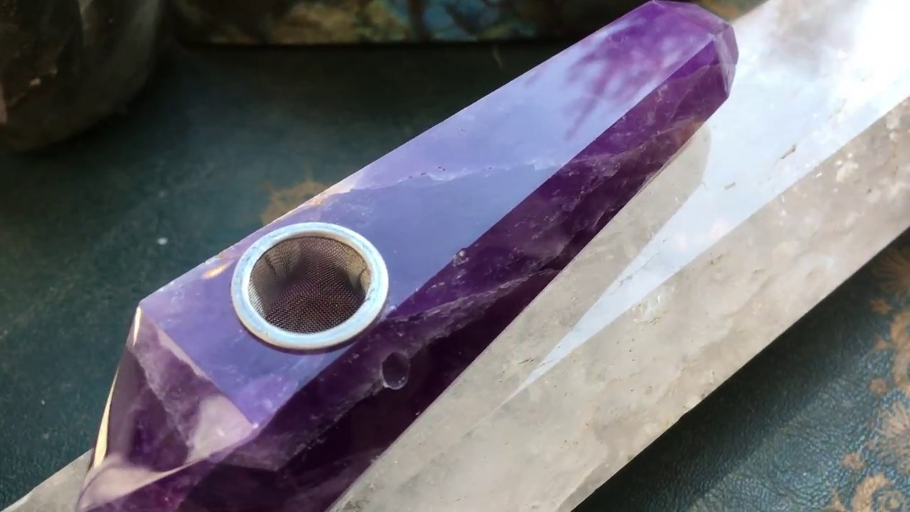 Dark Amethyst Gemstone Pipe