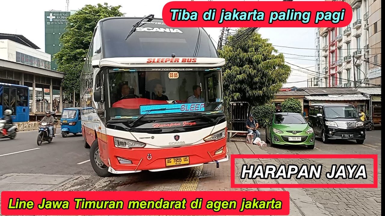 HARAPAN JAYA JAWA TIMURAN!!KANDAS di jakarta pagi Hari di AGEN Grogol !! rute jakarta surabaya MLG