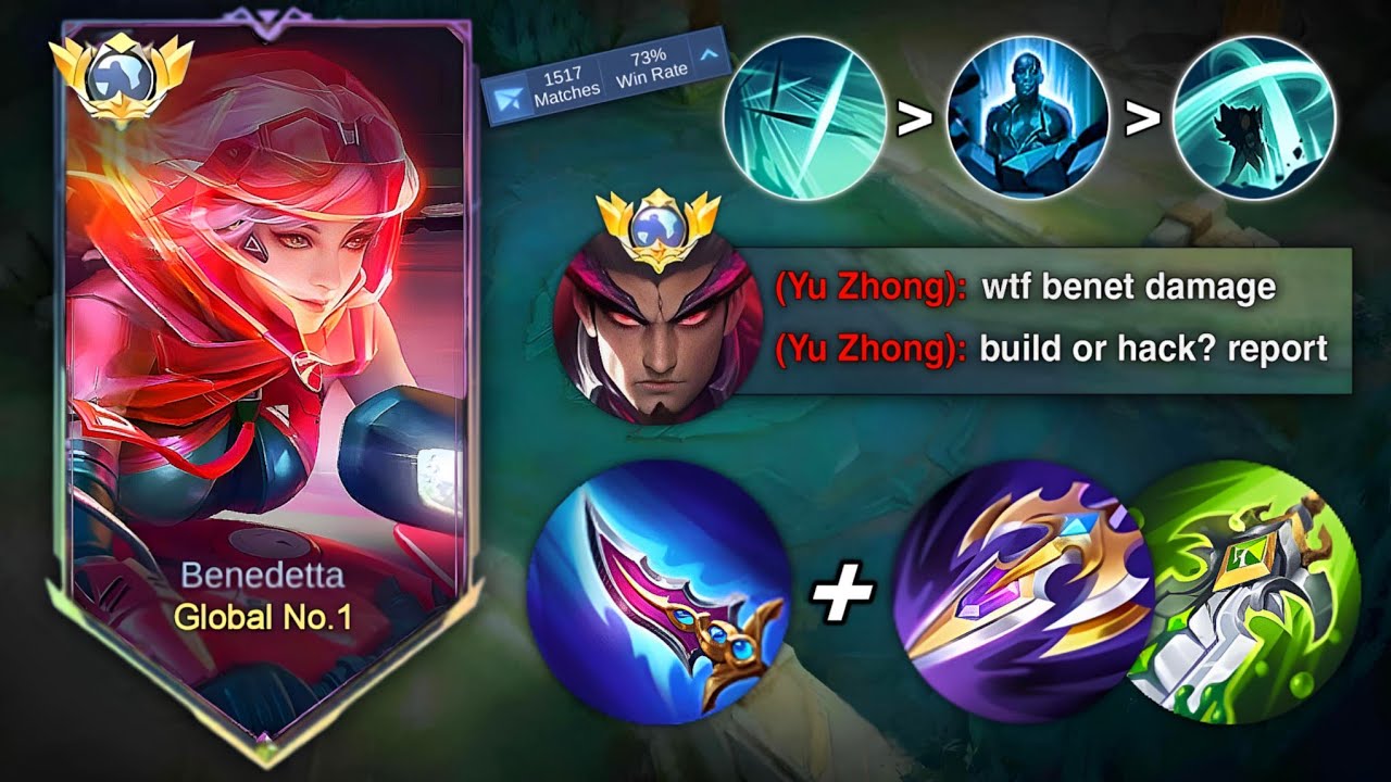 REASON WHY YU ZHONG USER HATE MY BENEDETTA!! 🔥 BENEDETTA EXP LANE | MOBILE LEGENDS