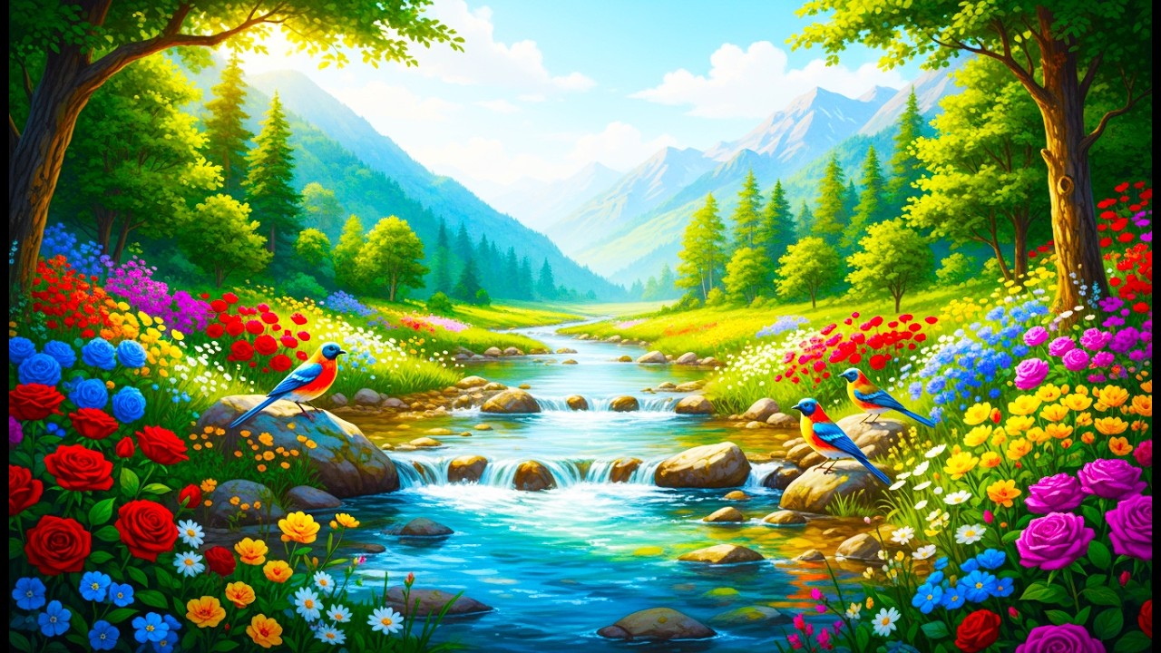 Relaxing music 178 - The most magical rain flowers - Nature ambience - Temperate rain flowers relax