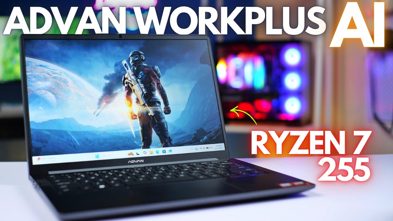 RYZEN 7 255 PERDANA! REVIEW Advan Workplus AI Indonesia, BISA GAMING AAA ?!!
