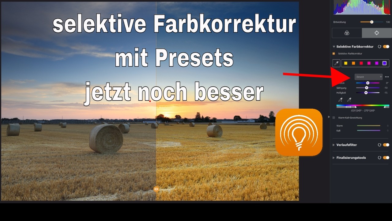 𝗥𝗮𝗱𝗶𝗮𝗻𝘁 𝗣𝗵𝗼𝘁𝗼 - neues Update mit selektiven Farbkorrekturen und Presets