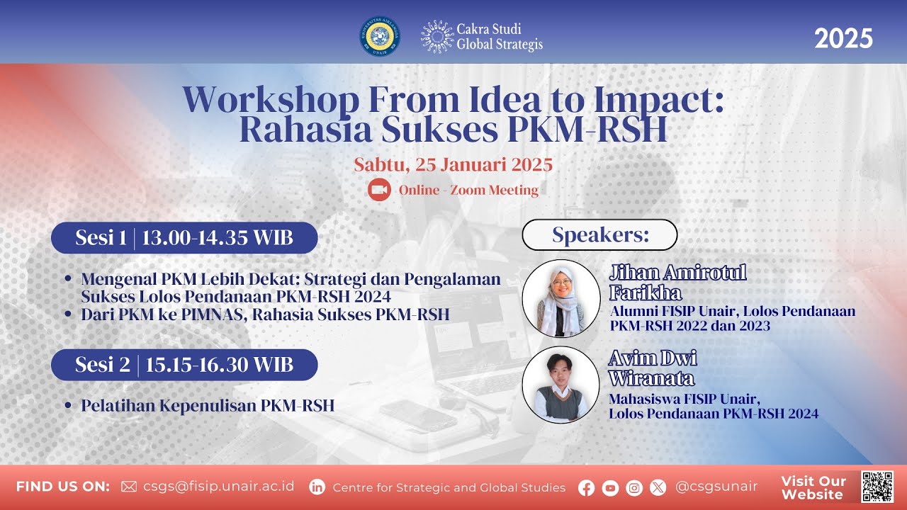 Workshop From Idea to Impact: Rahasia Sukses PKM-RSH