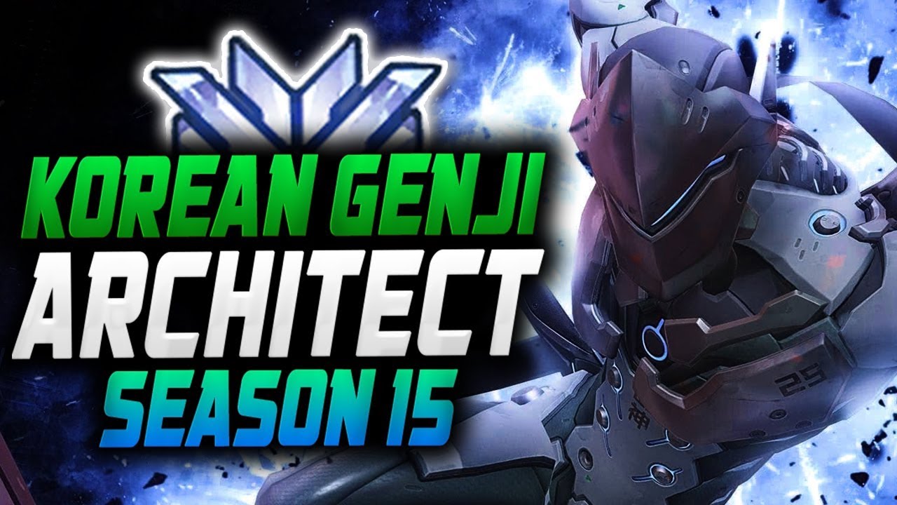 Architect Amazing Genji Gameplay! OW League Player! [ OVERWATCH SEASON 15 TOP 500 ]